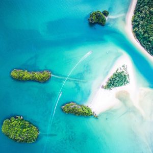 bird's eye view of islands